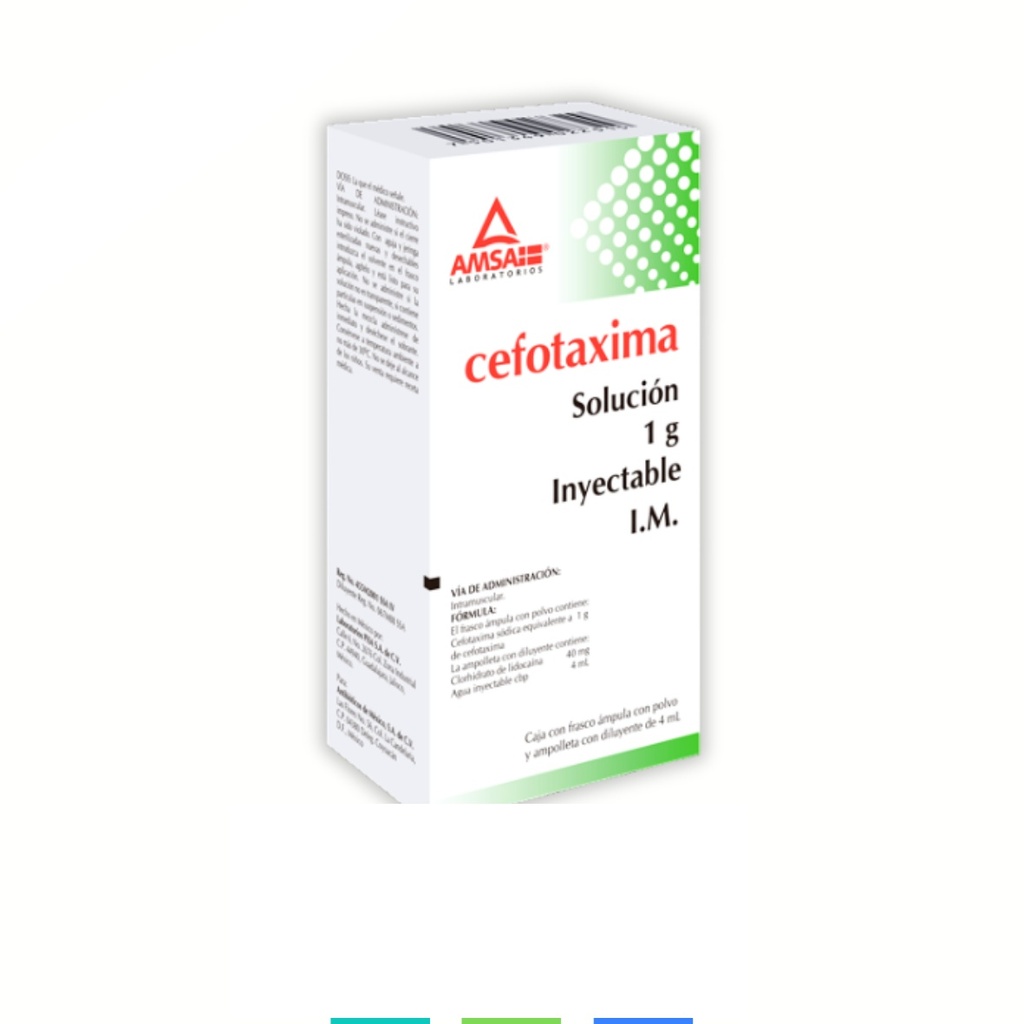 [2523] CEFOTAXIMA SOL INY 1 G IM LAB AMSA