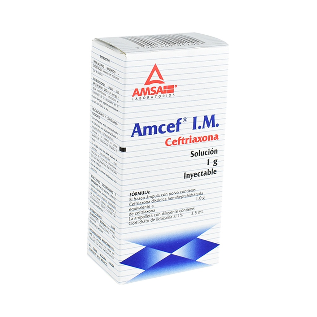 [2533] CEFTRIAXONA SOL INY 1 G IM AMCEF LAB AMSA