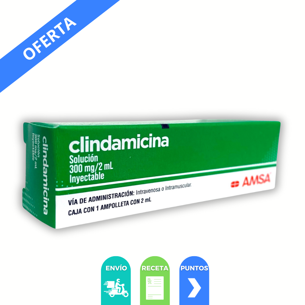 CLINDAMICINA SOL INY 300MG/2ML LAB AMSA