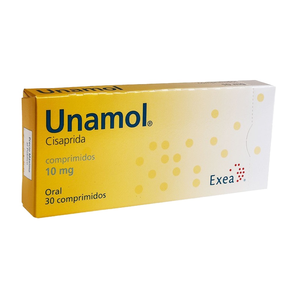[2542] UNAMOL 10MG C/30 COMPRIMIDOS CISAPRIDA LAB EXEA