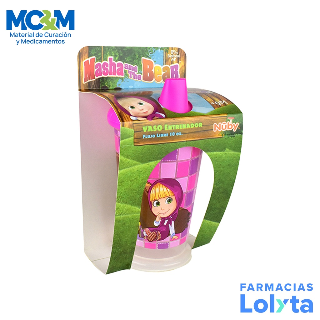VASO MASHA Y EL OSO 10 OZ NUBY