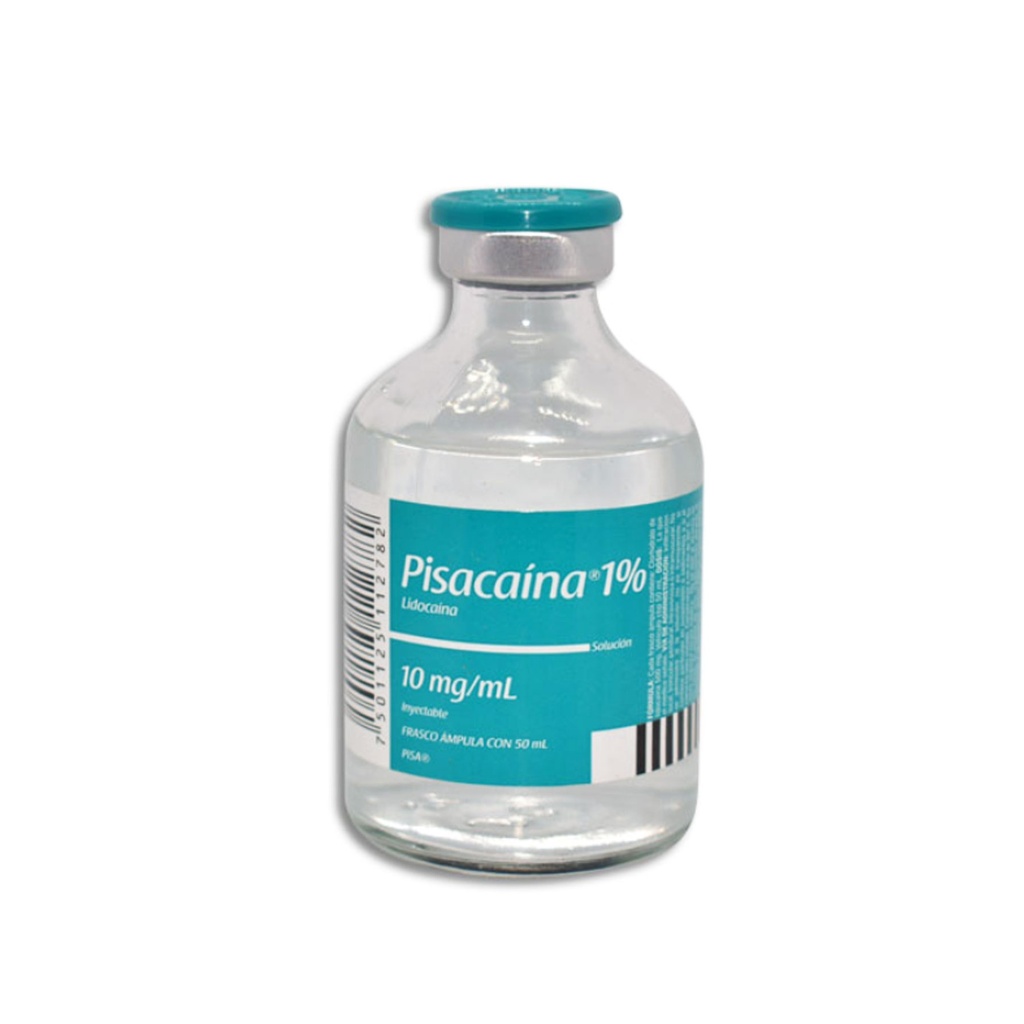 LIDOCAINA 1% SOL INY 10 MG/ML C/50 ML PISACAINA LAB PISA