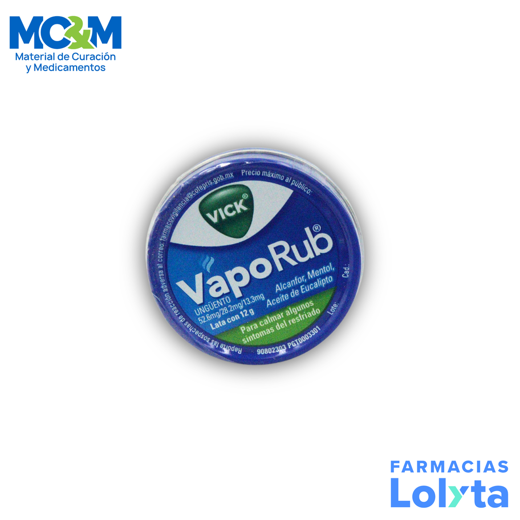 VICK VAPORUB LATA 12G C/1 PZA