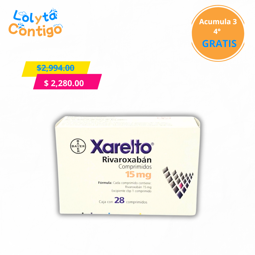 XARELTO 15 MG C/28 COMPRIMIDO RIVAROXABAN LAB BAYER
