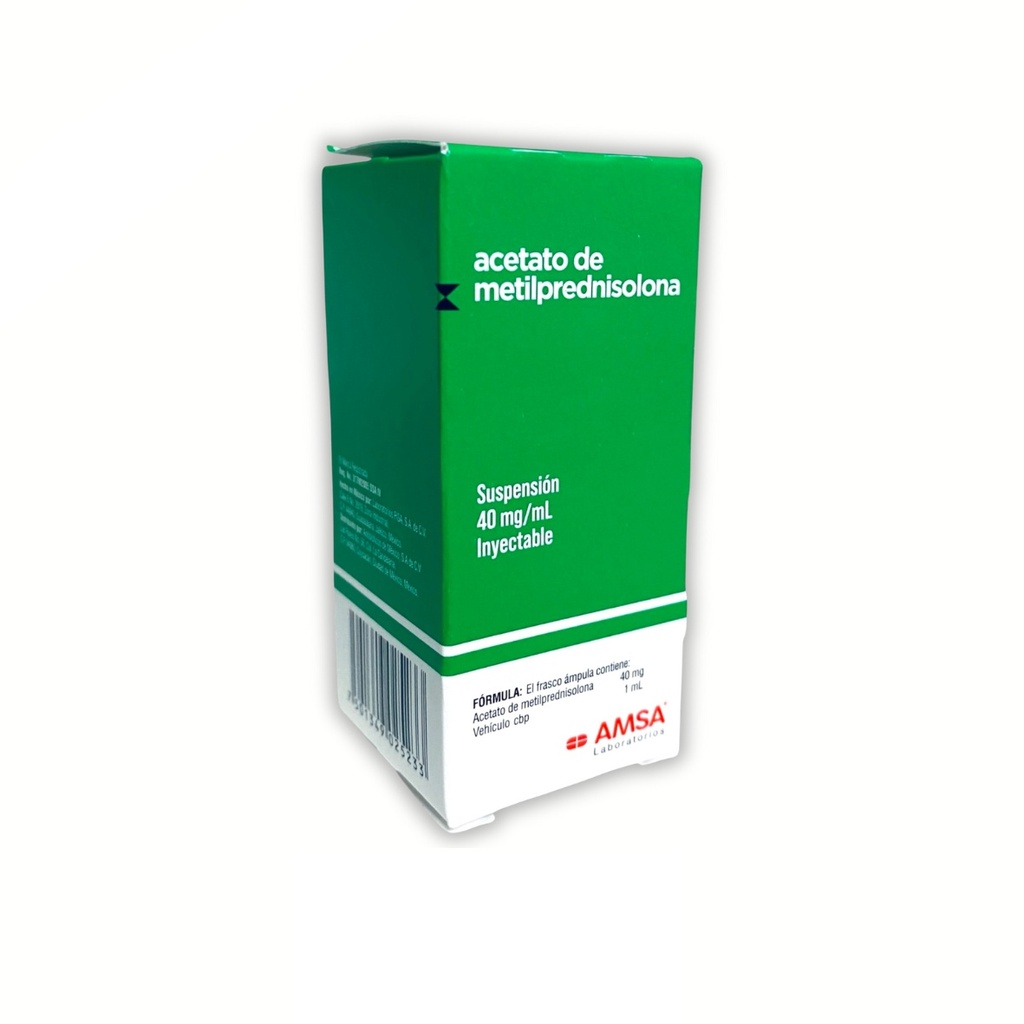 ACETATO DE METILPREDNISOLONA SOL INY 40 MG/ML C/2 ML LAB AMSA