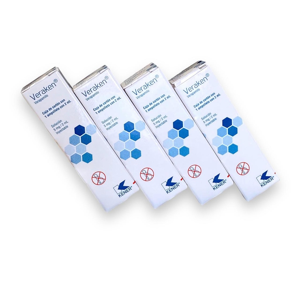 VERAPAMILO SOL INY 5 MG/ 2ML VERAKEN LAB KENER