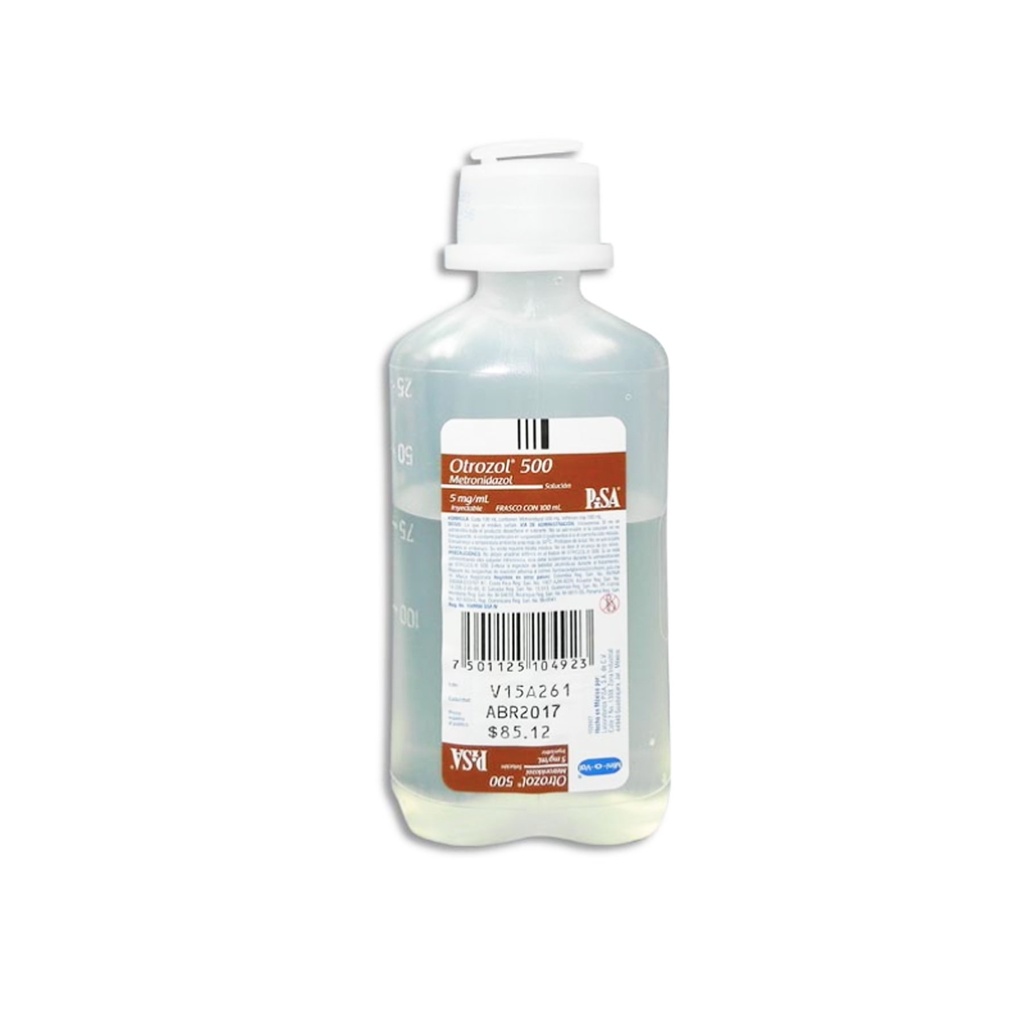 METRONIDAZOL SOL INY 500MG/100ML OTROZOL LAB PISA