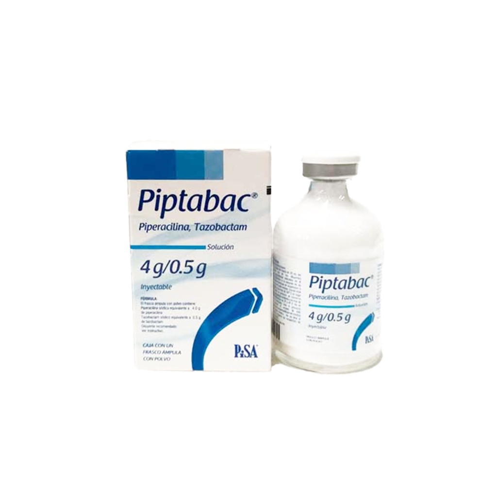 PIPERACILINA TAZOBACTAM SOL INY 4/0.5 G PIPTABAC LAB PISA
