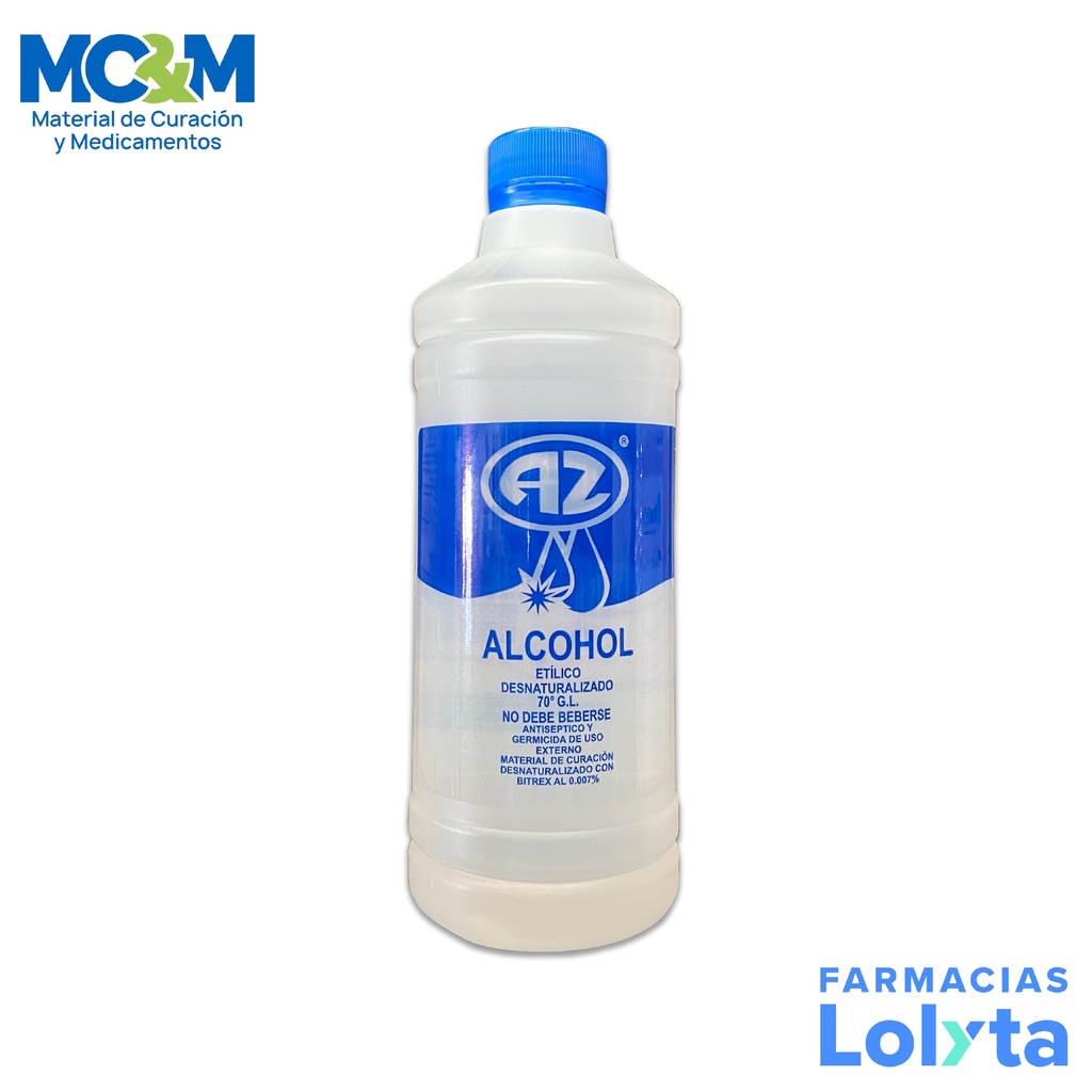 ALCOHOL 500 ML 70° AZUL ZAPOPAN