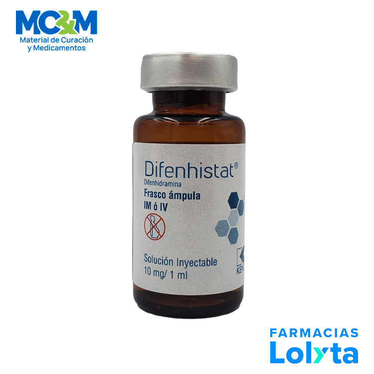 [2586] DIFENHIDRAMINA SOL INY 10 MG/ML C/10 ML DIFENHISTAT LAB KENER