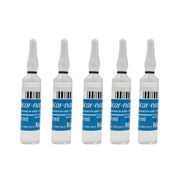 [2622] BICARNAT SOL INY 7.5% 10 ML PIEZA BICARBONATO DE SODIO LAB PISA