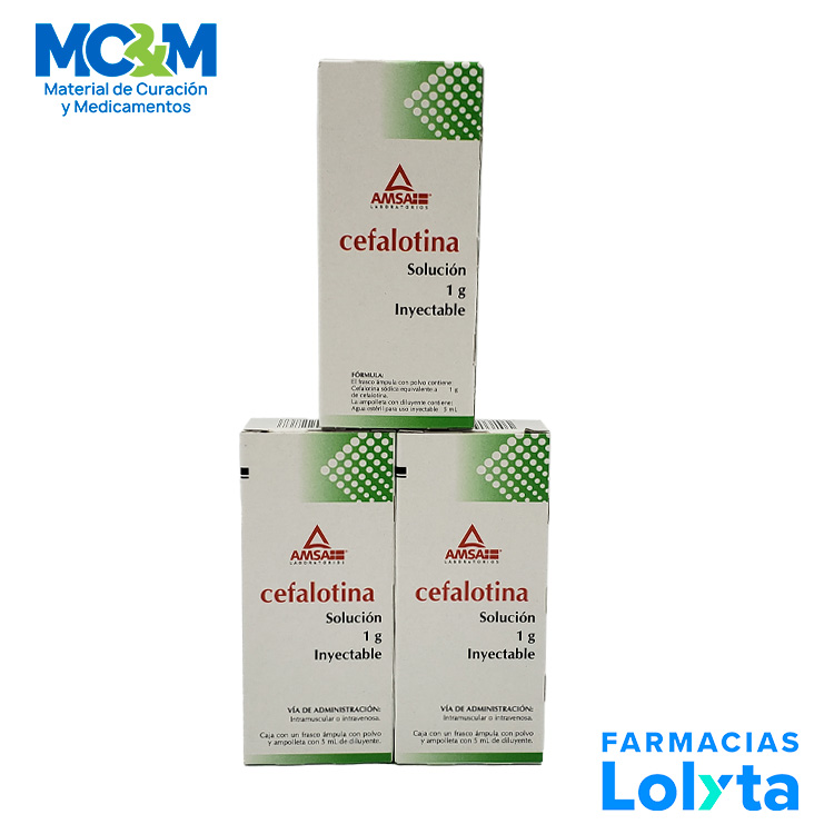 CEFALOTINA SOL INY 1 G AMSA
