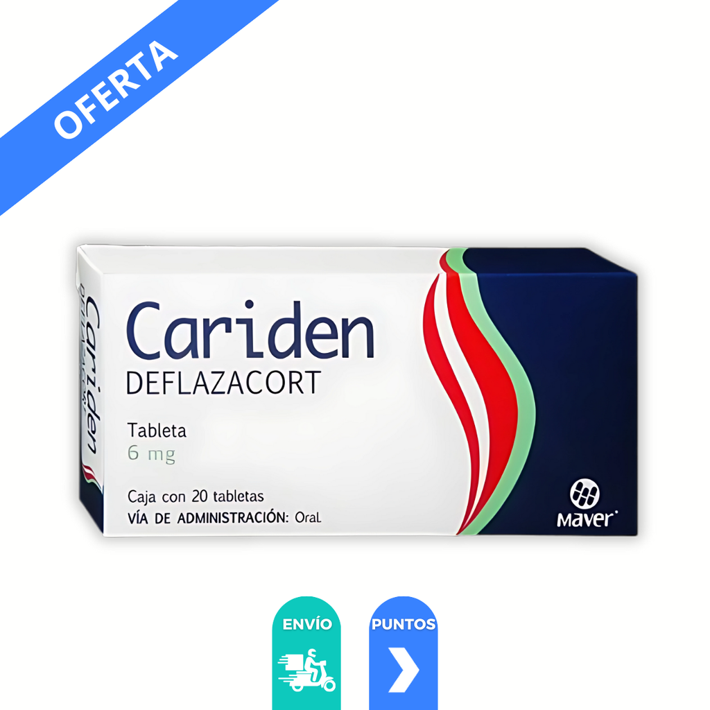 DEFLAZACORT 6 MG C/20 TAB CARIDEN LAB MAVER