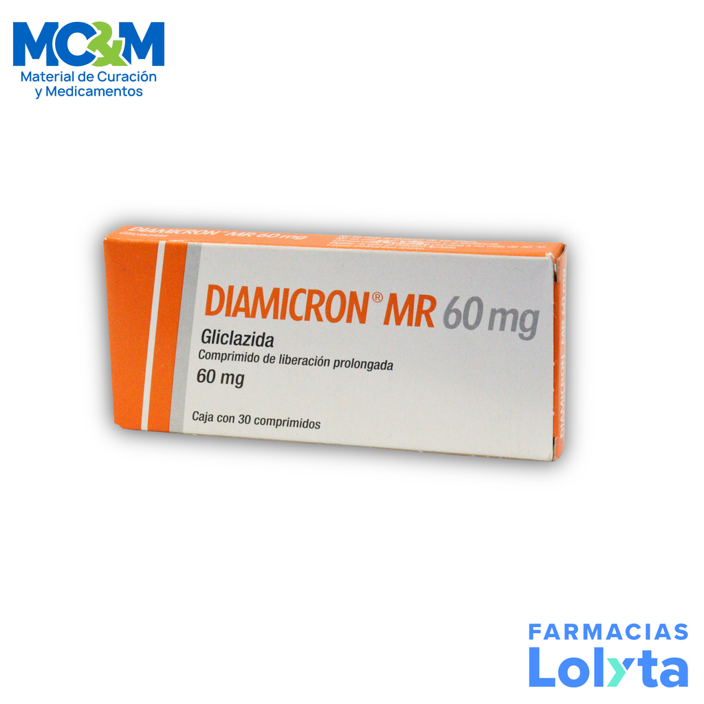 DIAMICRON MR 60 MG C/30 COMPRIMIDOS LP GLICLAZIDA LAB SERVIER