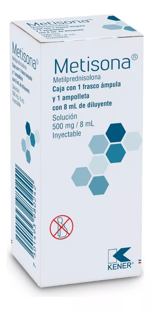 METILPREDNISOLONA SOL INY 500 MG/8 ML METISONA LAB KENER (INDIVIDUAL)