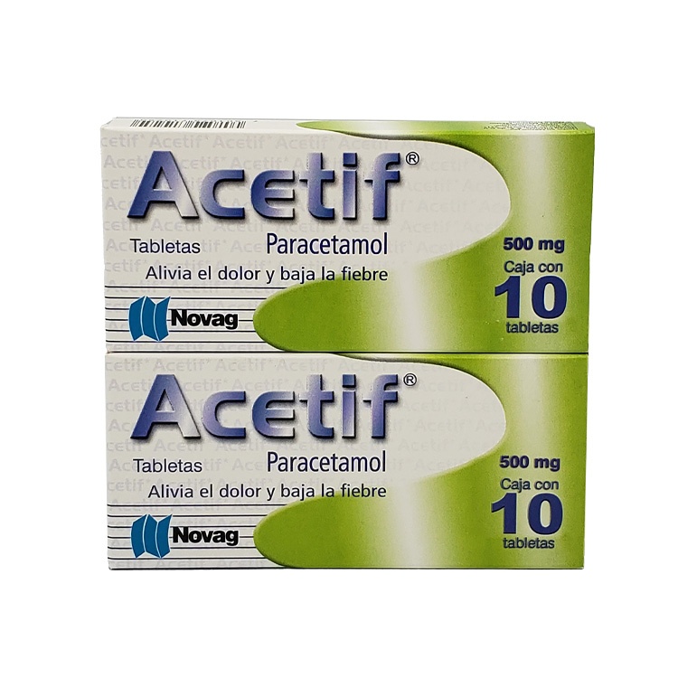 PARACETAMOL 500 MG C/10 TAB ACETIF LAB NOVAG