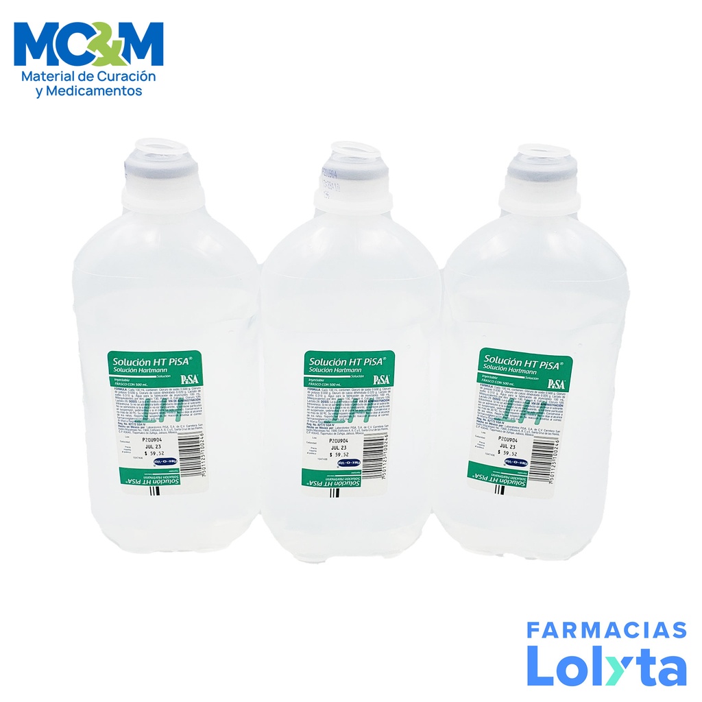 HARTMANN SOL INY 500 ML SOLUCION HT LAB PISA