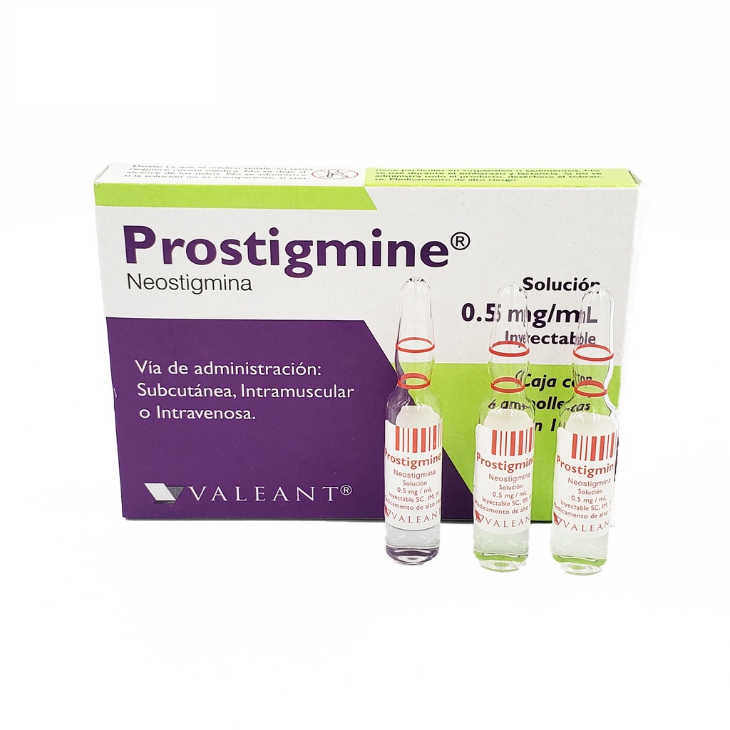 PROSTIGMINE SOL INY 0.5MG/ML C/6 AMP NEOSTIGMINA LAB VALEANT