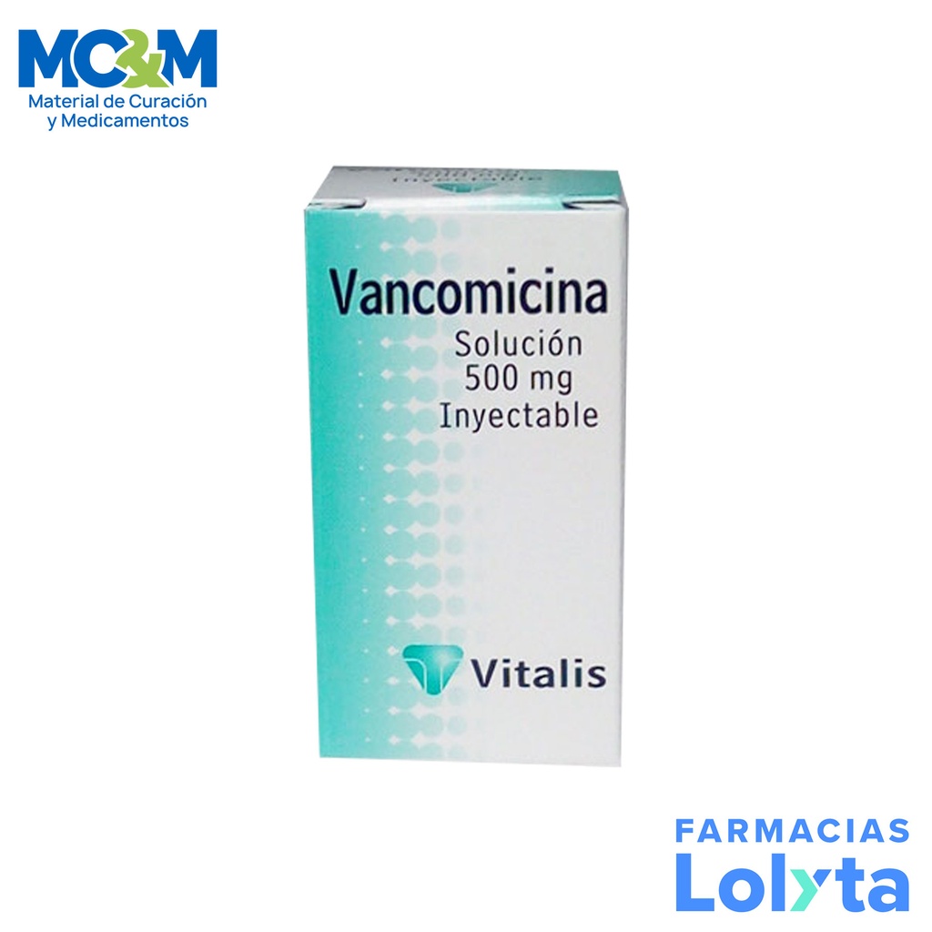 VANCOMICINA SOL INY 500 MG 10 ML VITALIS