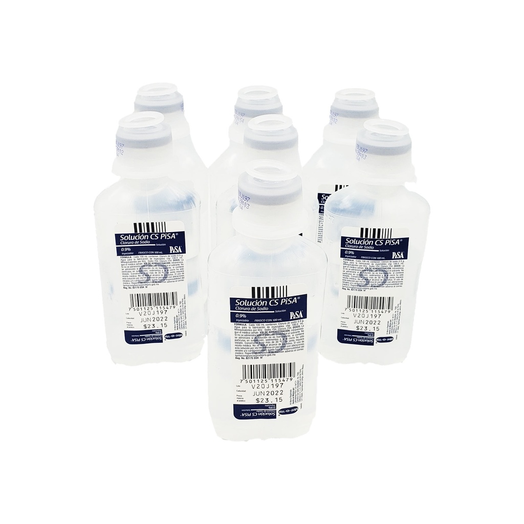 CLORURO DE SODIO 0.9% SOL INY 100 ML SOLUCION CS LAB PISA (FISIOLOGICA)