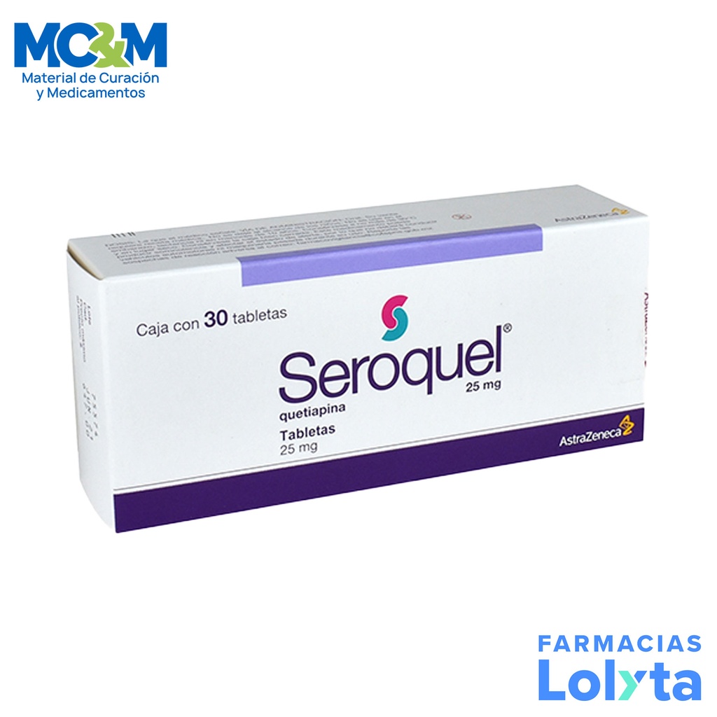 SEROQUEL 25 MG C/30 TAB QUETIAPINA LAB AZTRAZENECA