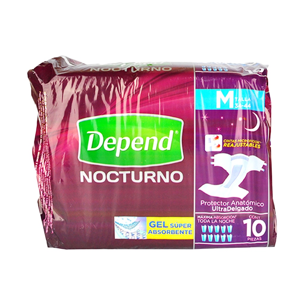 DEPEND CALZON NOCTURNO ADULTO MEDIANO C/10 PZA LAB KIMBERLY
