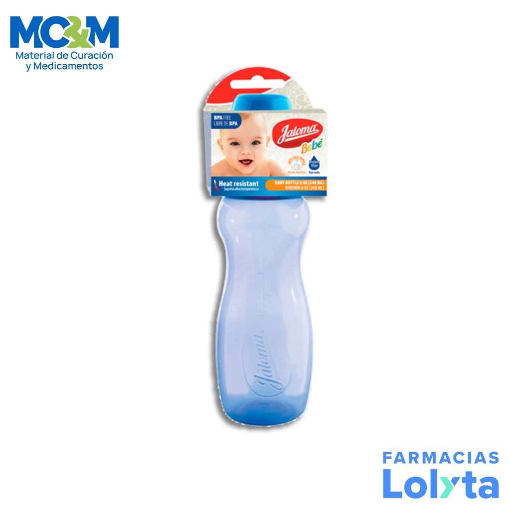 [3783] BIBERON SILUETTE AZUL 240 ML 8 OZ JALOMA