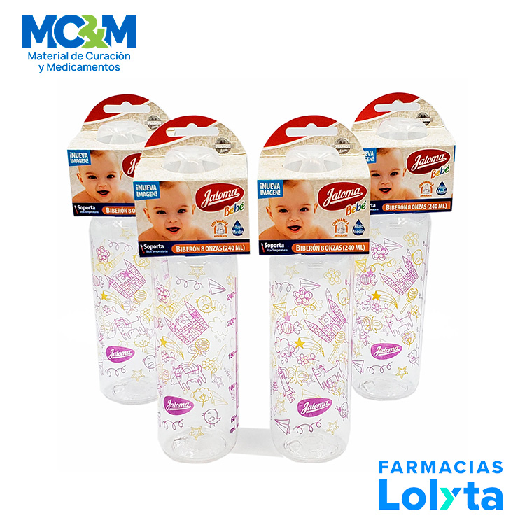 BIBERON CRISTALINO 240 ML 8 OZ JALOMA