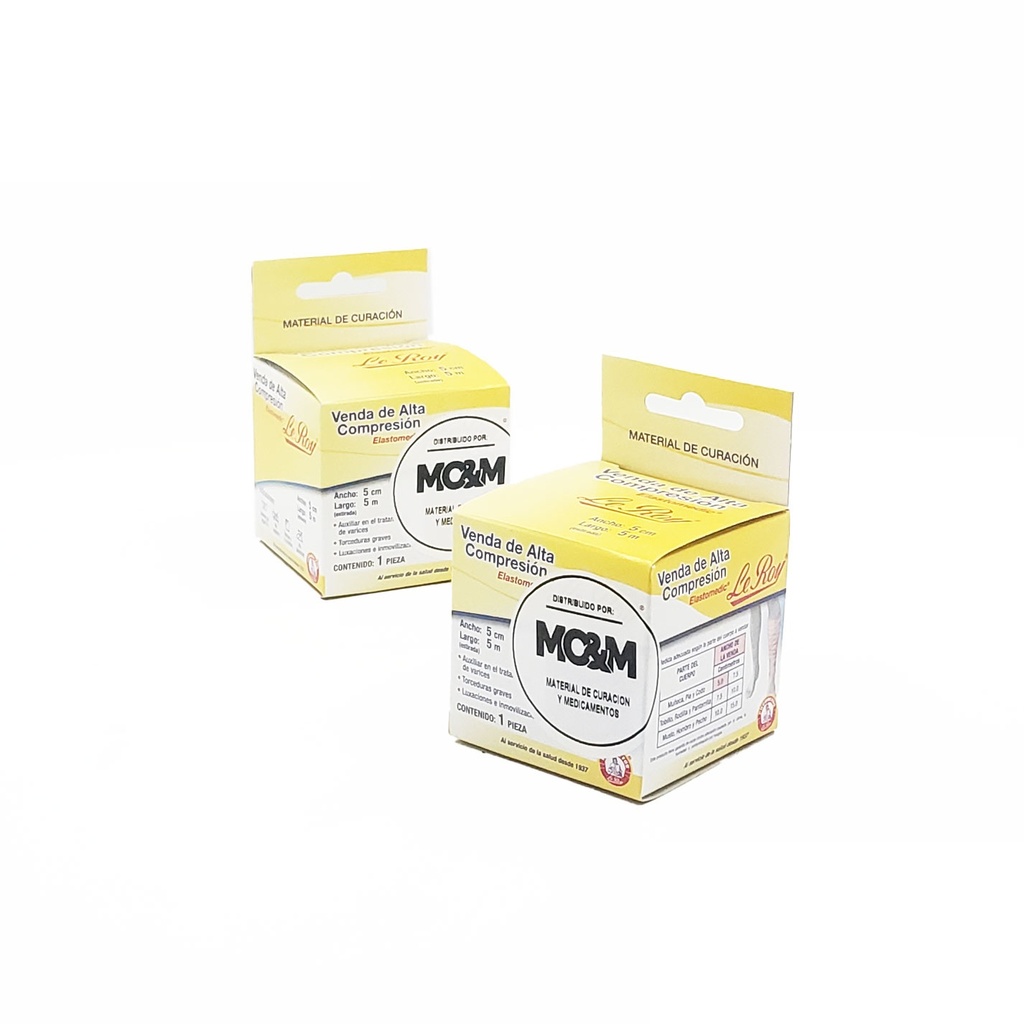 [4016] VENDA ELASTOMEDIC ALTA COMPRESION 5CMX5M LEROY