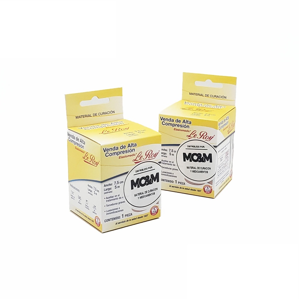 [4017] VENDA ELASTOMEDIC ALTA COMPRESION 7.5CMX5M LEROY