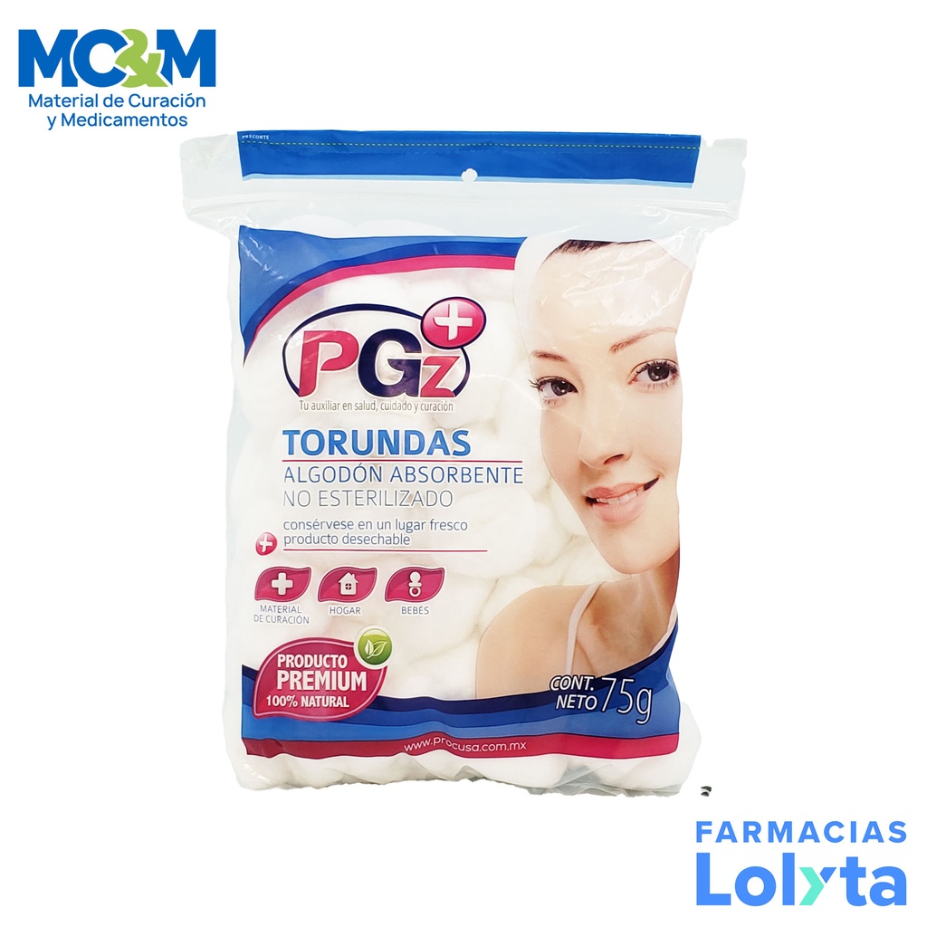 TORUNDA ALGODON NO EST 75 G PG