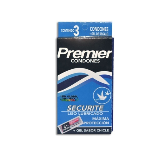 PRESERVATIVO PREMIER SECURITE AZUL C/3 PIEZAS LAB PREMIER