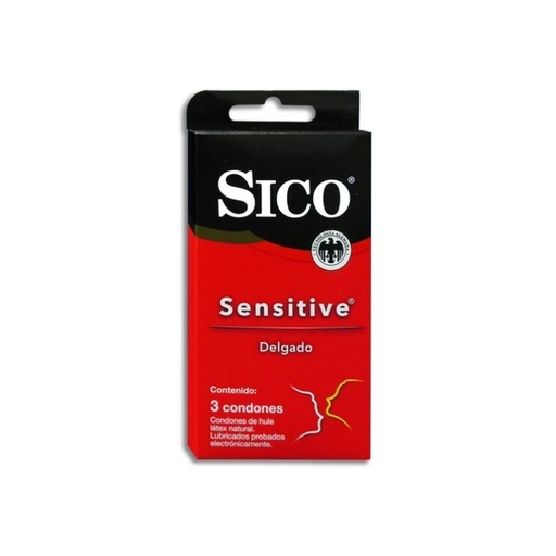 [4298] PRESERVATIVO SICO SENSITIVE DELGADO C/3 PZAS RB HEALTH