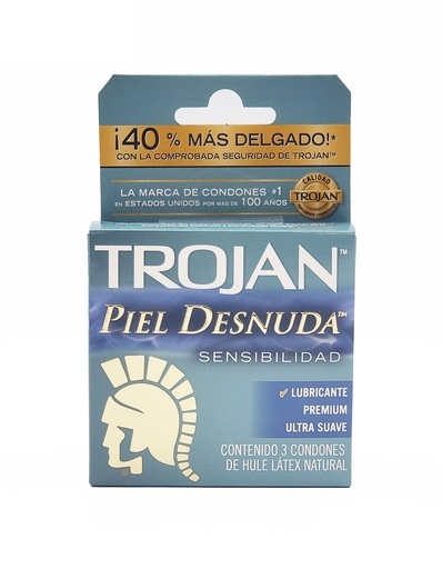 [4311] PRESERVATIVO TROJAN PIEL DESNUDA SENSIBILIDAD C/3 PZAS FARMADEXTRUM