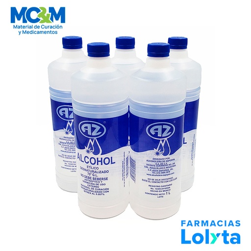 ALCOHOL 1000ML 70° AZUL ALCOHOL ZAPOPAN