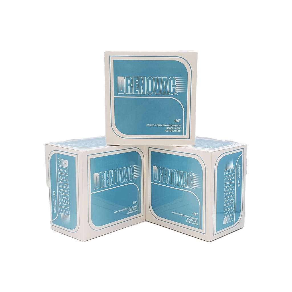 DRENOVAC 1/4" 6 MM EQUIPO PARA DRENAJE POR ASPIRACION PARA USO POSTQUIRURGICO