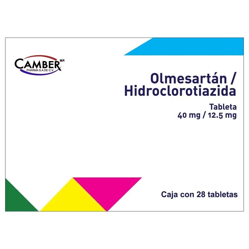 OLMESARTAN HIDROCLOROTIAZIDA 40/12.5 MG  C/28 TAB LAB CAMBER PHARMA