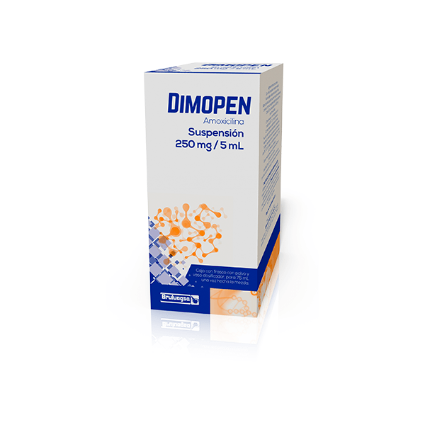 [2811] AMOXICILINA SUSPENSION 250 MG/5 ML C/75 ML DIMOPEN LAB BRULUAGSA