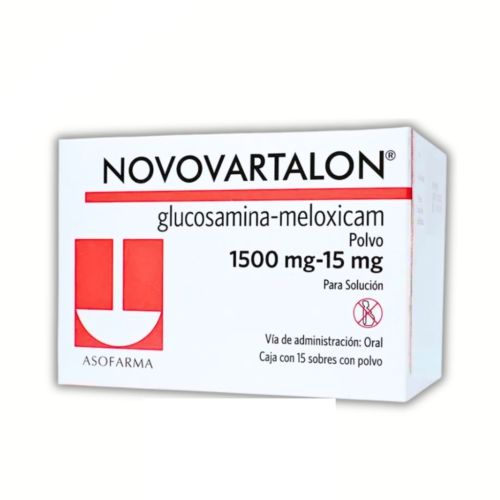 NOVOVARTALON POLVO 1500/15MG C/15 SOBRES GLUCOSAMINA MELOXICAM LAB ASOFARMA