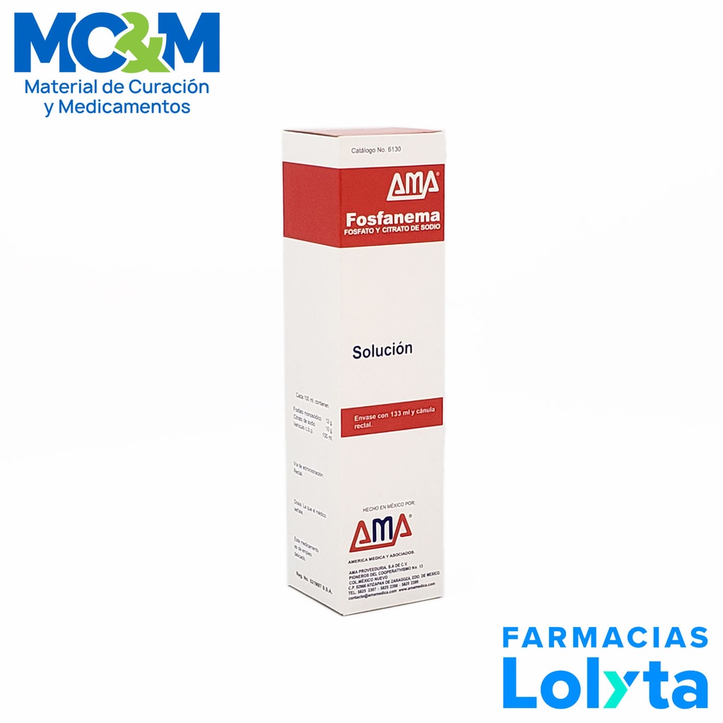 FOSFANEMA SOL ENEMA 133 ML FOSFATO Y CITRATO DE SODIO AMA