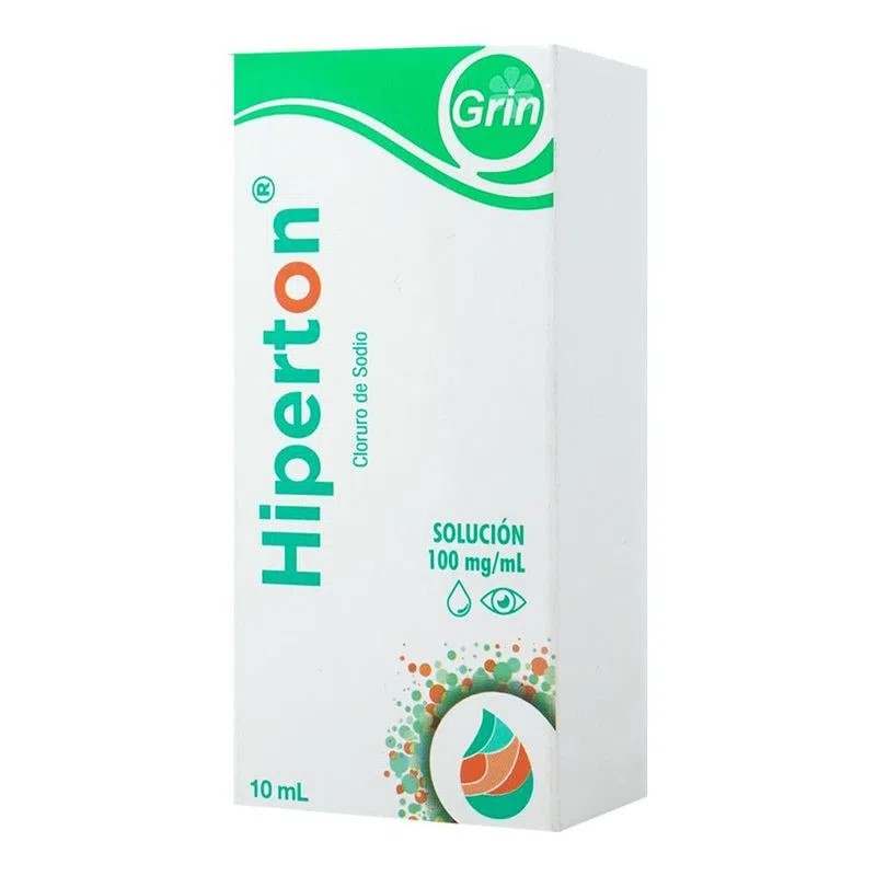 HIPERTON 10% SOL OFTALMICA 100 MG/ML C/10 ML CLORURO DE SODIO LAB GRIN