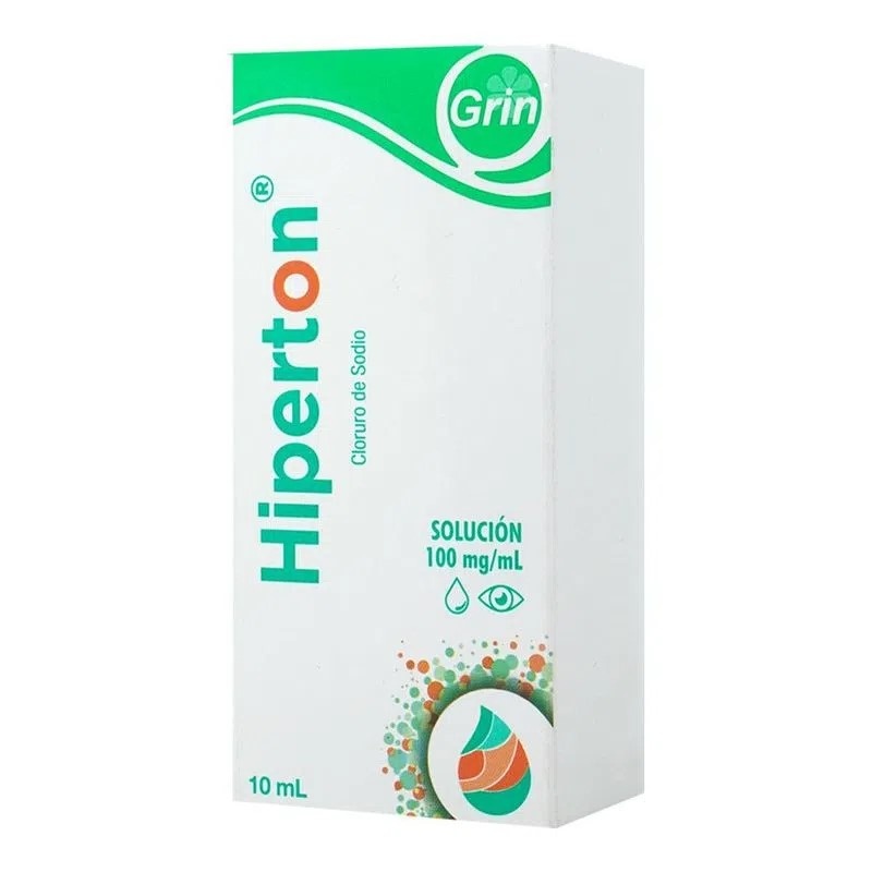 HIPERTON 10% SOL OFTALMICA 100 MG/ML C/10 ML CLORURO DE SODIO LAB GRIN