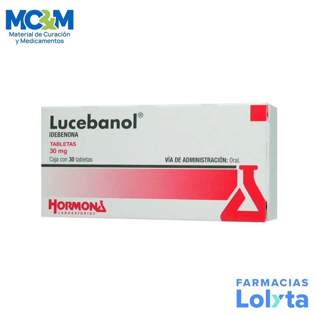 LUCEBANOL 30 MG C/30 TAB IDEBENONA LAB HORMONA