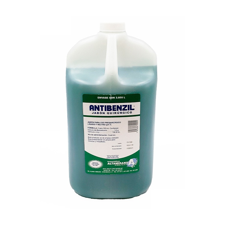 [2795] ANTIBENZIL JABON QUIRURGICO 3.85 L CLORURO DE BENZALCONIO AL 1% ALTAMIRANO