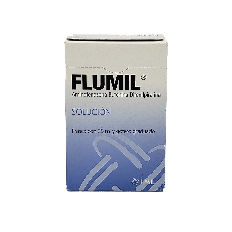 FLUMIL SOL ORAL 2 G/75/75 MG FCO C/25 ML AMINOFENAZONA BUFENINA DIFENILPIRALINA LAB SENOSIAIN
