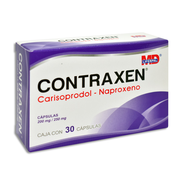CARISOPRODOL NAPROXENO 200/250 MG C/30 CAP CONTRAXEN LAB LIFERPAL MD