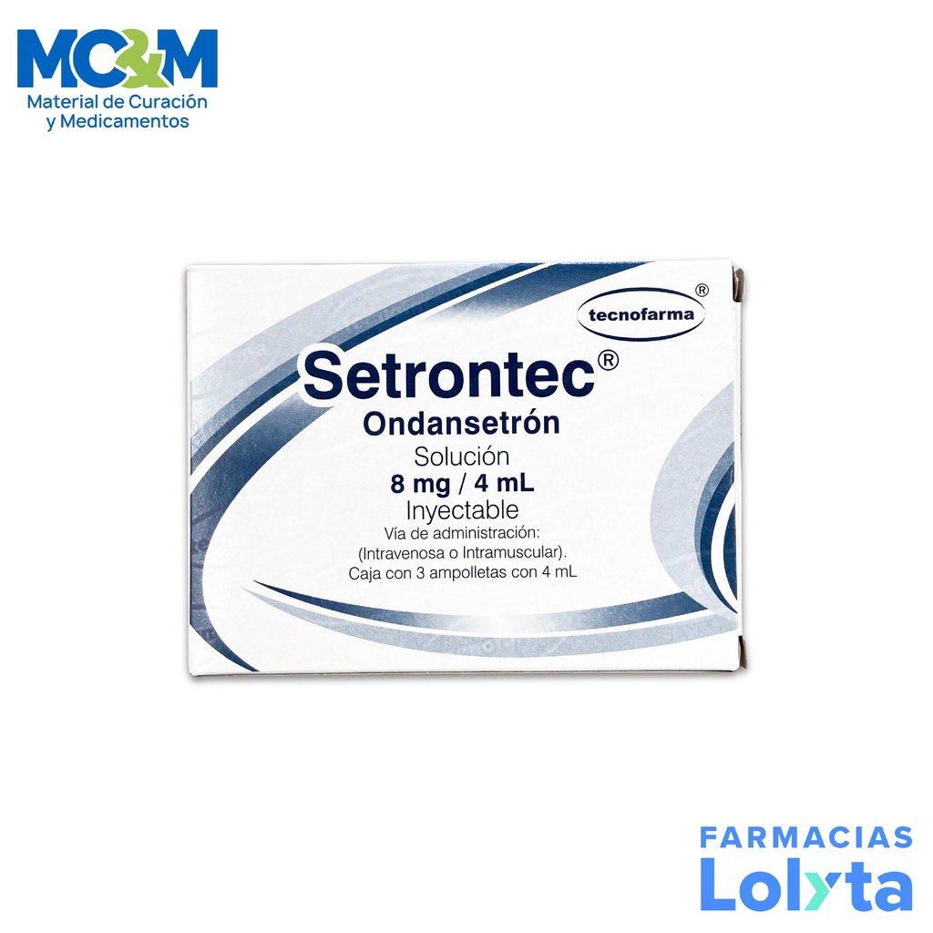 ONDANSETRON SOL INY 8MG/4ML C/3 AMP SETRONTEC LAB TECNOFARMA