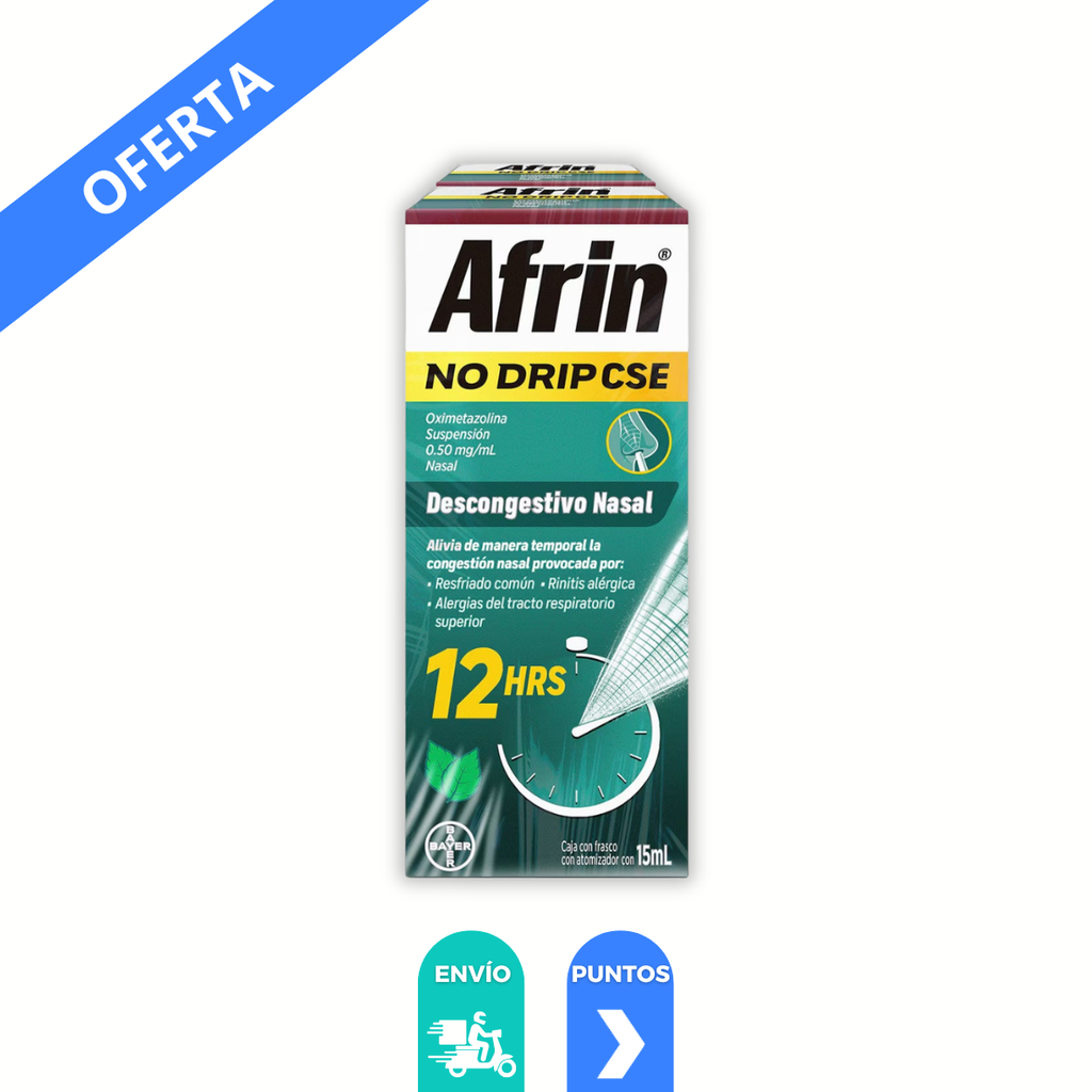 AFRIN NO DRIP SUSP NASAL 0.50 MG/ML C/15 ML OXIMETAZOLINA LAB BAYER