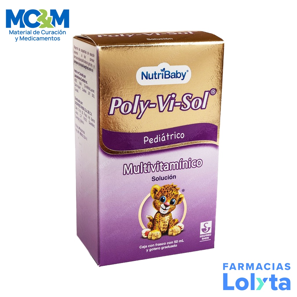POLY-VI-SOL PEDIATRICO SOL ORAL C/50 ML MULTIVITAMINICO LAB SIEGFRIED RHEIN