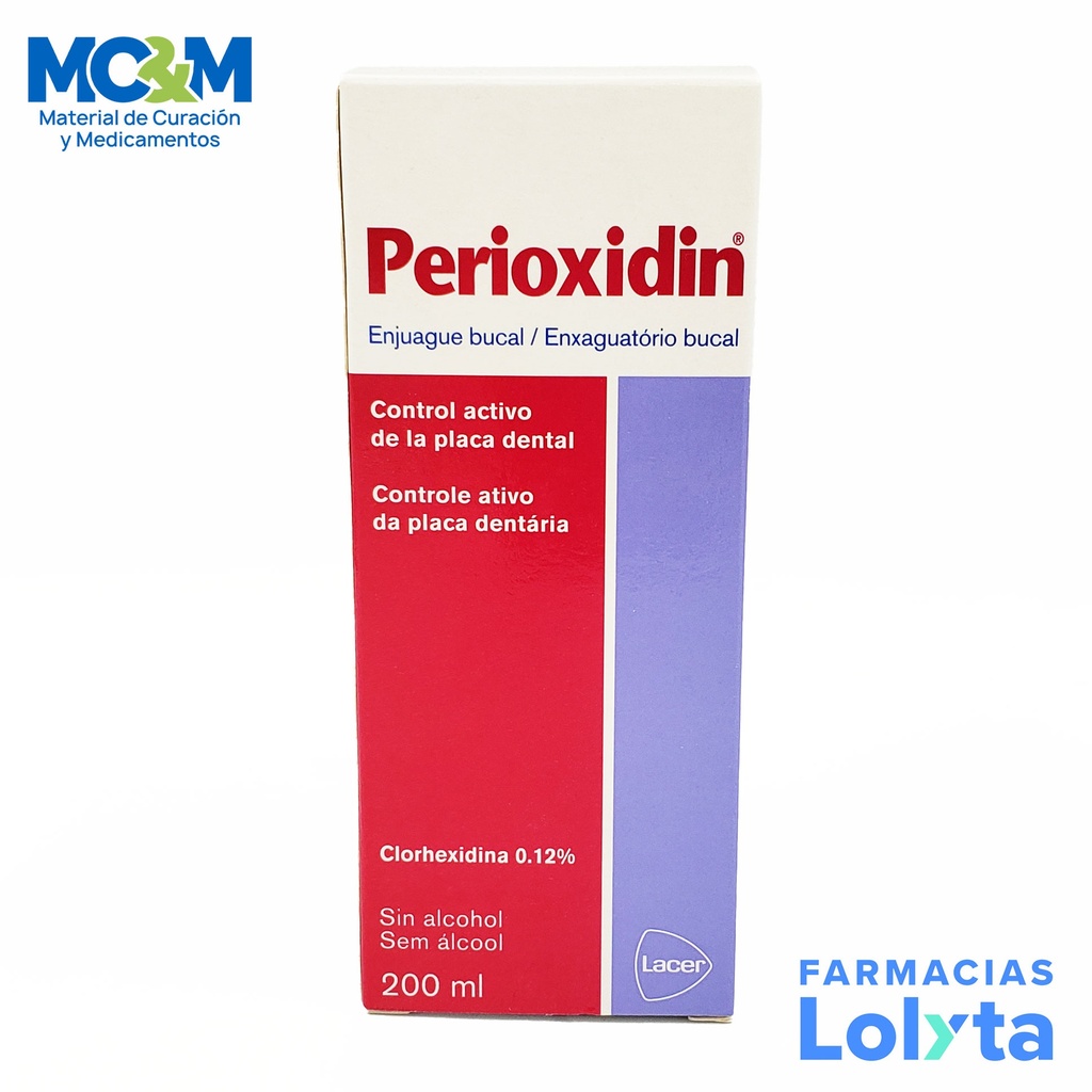 PERIOXIDIN LACER ENJUAGUE BUCAL 0.12% C/200 ML CLORHEXIDINA XILITOL LAB LACER